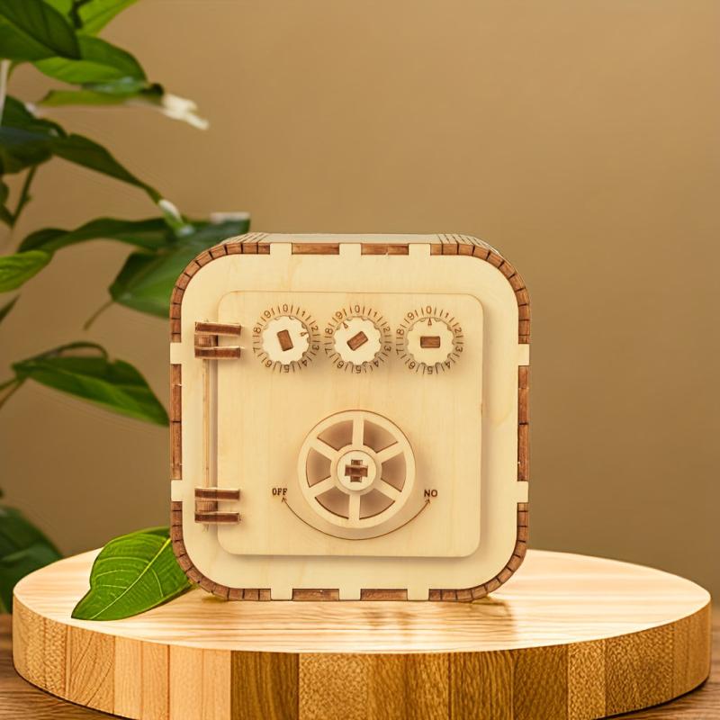 3D Wooden Puzzle Mechanical Password Safe DIY Toy