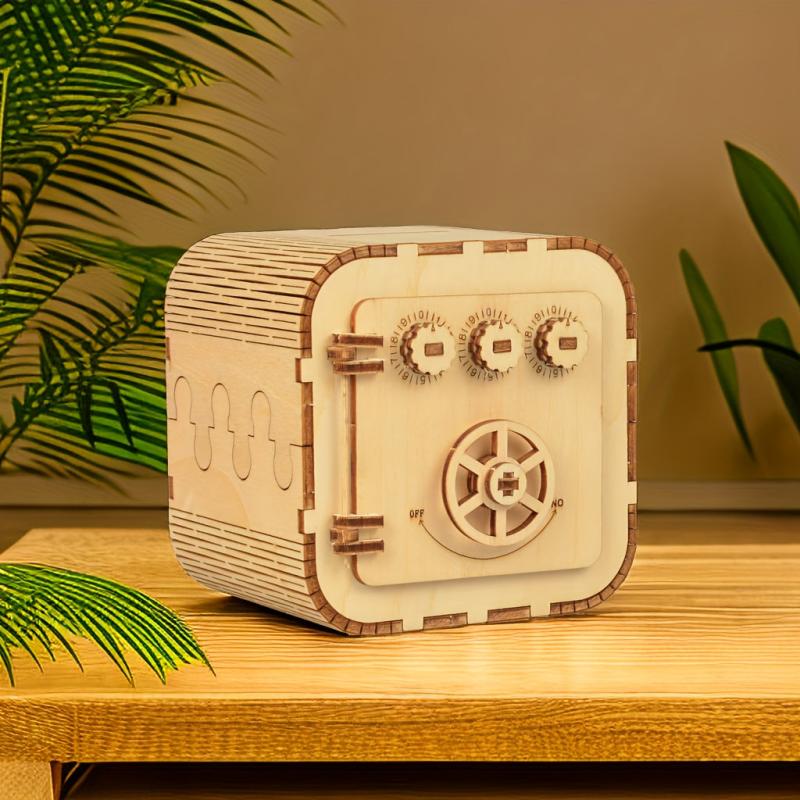 3D Wooden Puzzle Mechanical Password Safe DIY Toy