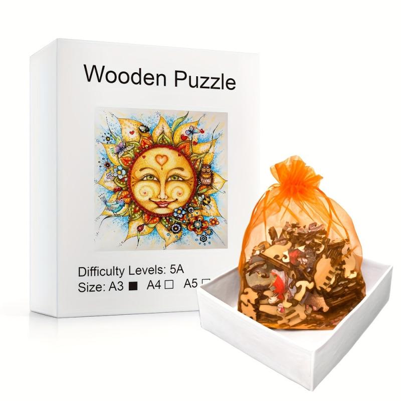 Sunflower Puzzle Wooden Animal Brain Teaser Toy