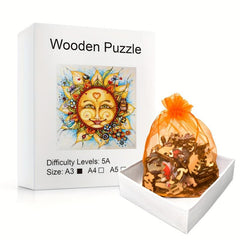 Sunflower Puzzle Wooden Animal Brain Teaser Toy