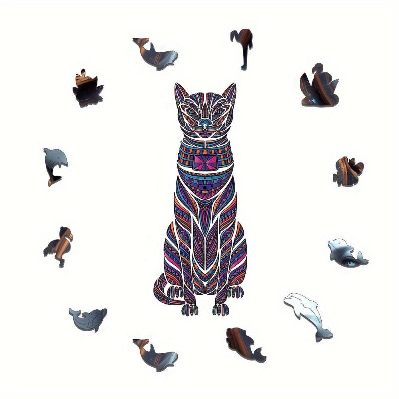 Cat Advanced Player Wooden Puzzle Creative Various Special Shapes Adult