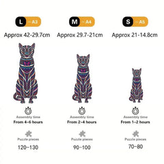 Cat Advanced Player Wooden Puzzle Creative Various Special Shapes Adult