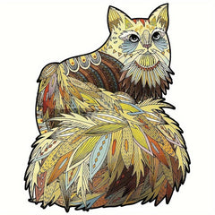 Cat Wooden Puzzle Creative Special Shapes Adult Birthday
