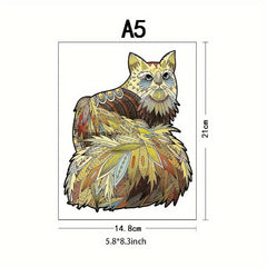 Cat Wooden Puzzle Creative Special Shapes Adult Birthday