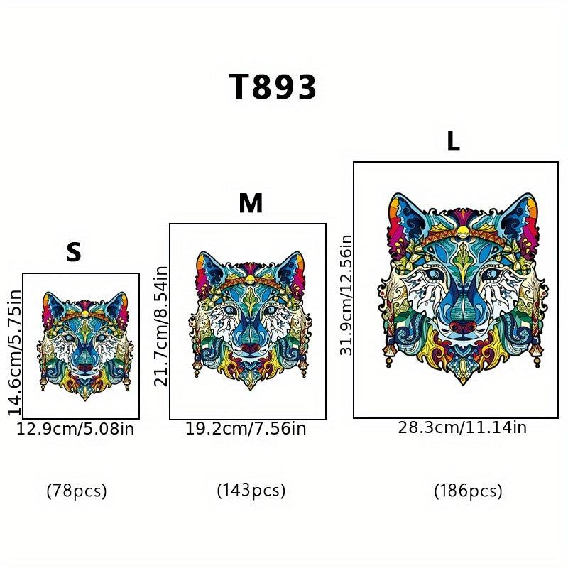 Wolf Irregular Wooden Puzzle Decorative Jigsaw Gift for Teenagers