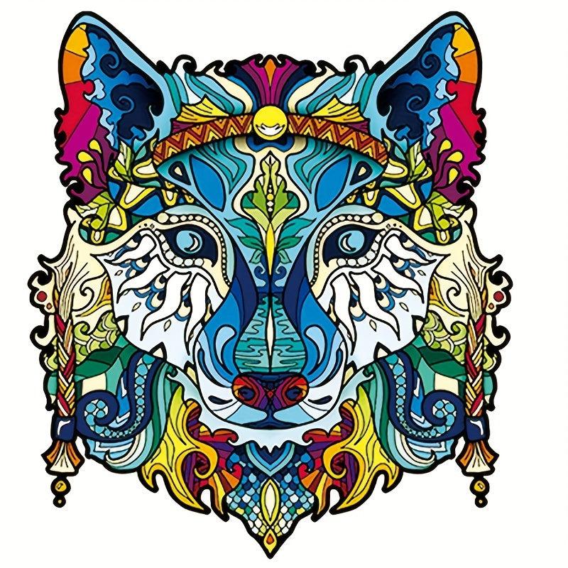 Wolf Irregular Wooden Puzzle Decorative Jigsaw Gift for Teenagers