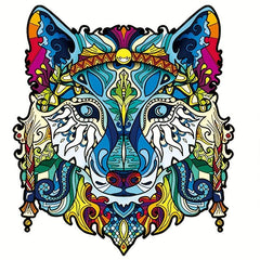 Wolf Irregular Wooden Puzzle Decorative Jigsaw Gift for Teenagers