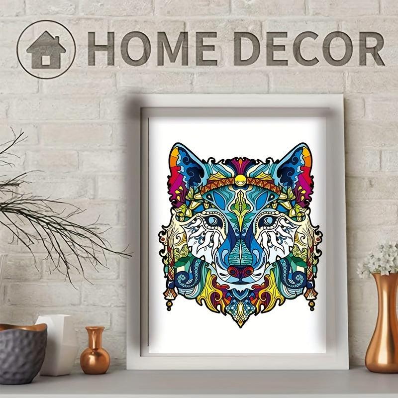 Wolf Irregular Wooden Puzzle Decorative Jigsaw Gift for Teenagers
