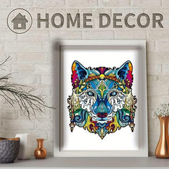 Wolf Irregular Wooden Puzzle Decorative Jigsaw Gift for Teenagers
