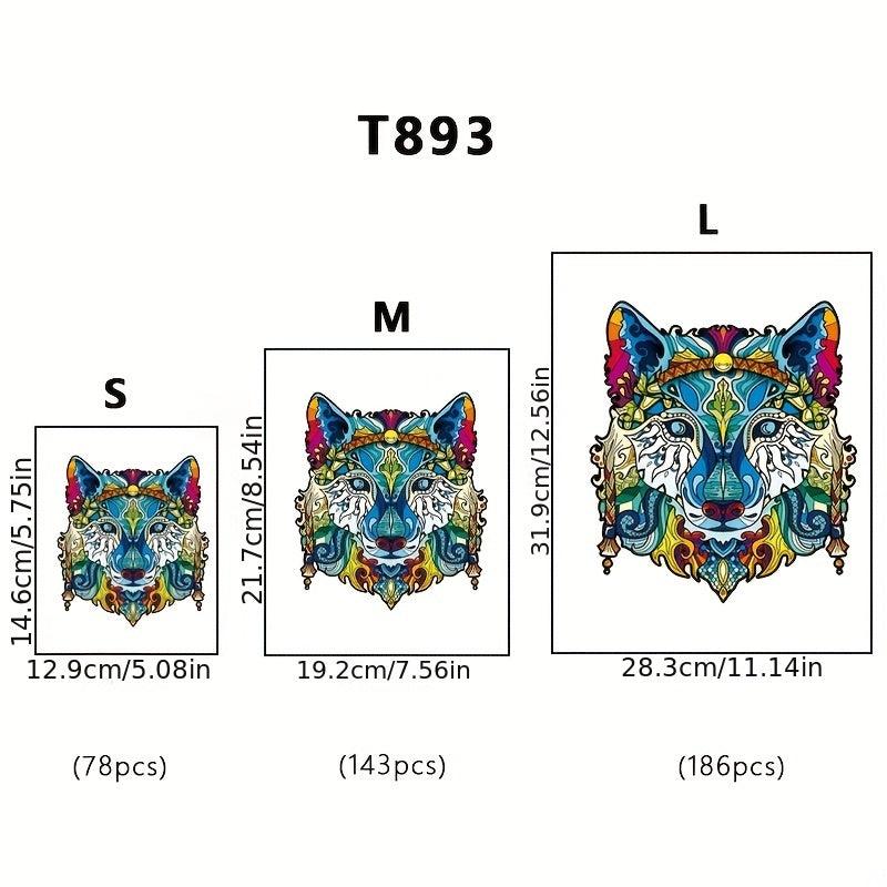 Wolf Irregular Wooden Puzzle Decorative Jigsaw Gift for Teenagers