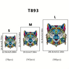 Wolf Irregular Wooden Puzzle Decorative Jigsaw Gift for Teenagers
