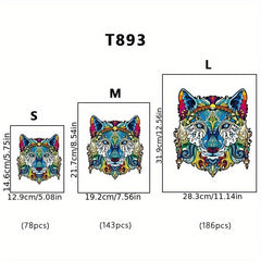 Wolf Irregular Wooden Puzzle Decorative Jigsaw Gift for Teenagers