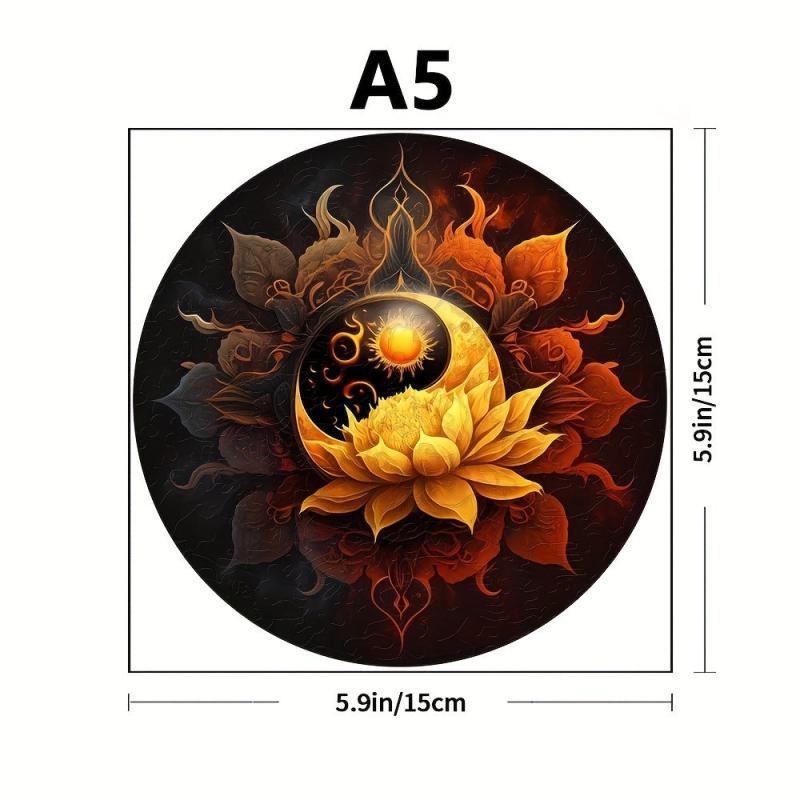 Sun Lotus Wooden Puzzle: Highly Difficult Magic Puzzle Toy for Adults