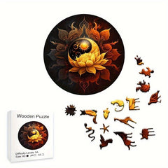 Sun Lotus Wooden Puzzle: Highly Difficult Magic Puzzle Toy for Adults