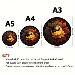 Sun Lotus Wooden Puzzle: Highly Difficult Magic Puzzle Toy for Adults