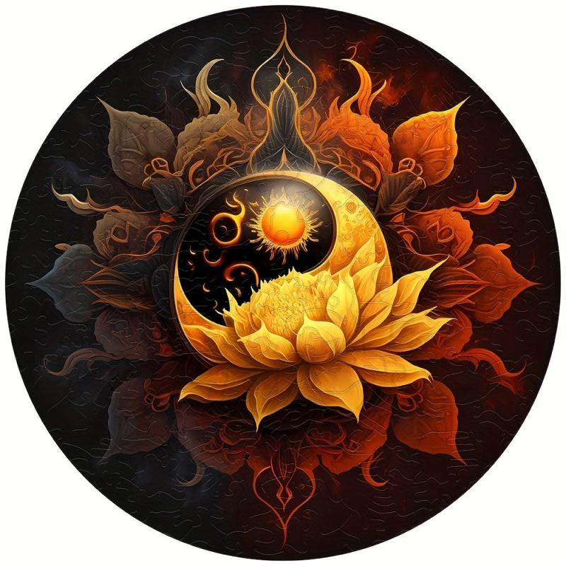 Sun Lotus Wooden Puzzle: Highly Difficult Magic Puzzle Toy for Adults