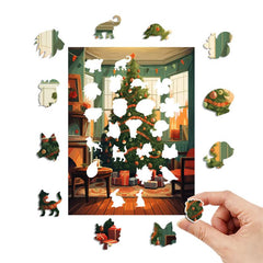 Christmas Shaped Animal Puzzle for Adults - Difficult Educational Toy