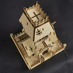 Halloween House 3D Wooden Puzzle Educational Assembly Toy DIY