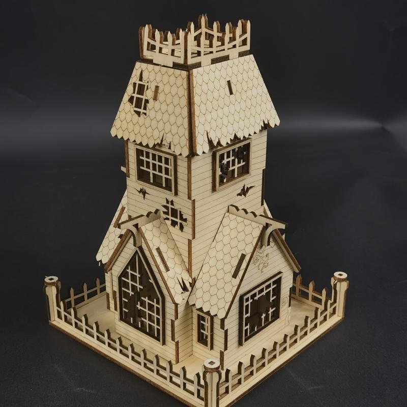 Halloween House 3D Wooden Puzzle Educational Assembly Toy DIY