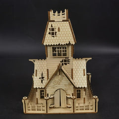 Halloween House 3D Wooden Puzzle Educational Assembly Toy DIY