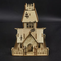 Halloween House 3D Wooden Puzzle Educational Assembly Toy DIY