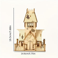 Halloween House 3D Wooden Puzzle Educational Assembly Toy DIY
