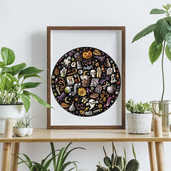 Halloween Skull Head Decorative Painting