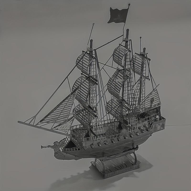 DIY Metal Toy Boat Model 3D Game Puzzle Angel Pirate Hand Model