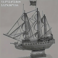 DIY Metal Toy Boat Model 3D Game Puzzle Angel Pirate Hand Model