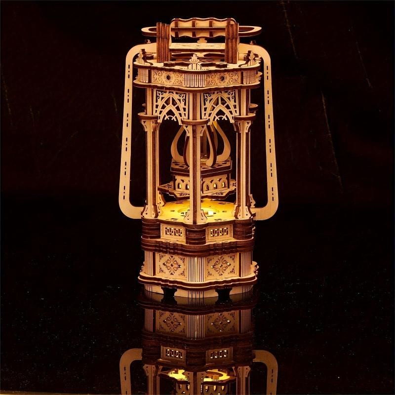 3D Wooden Puzzles Medieval Style Vintage Lantern Model Kits