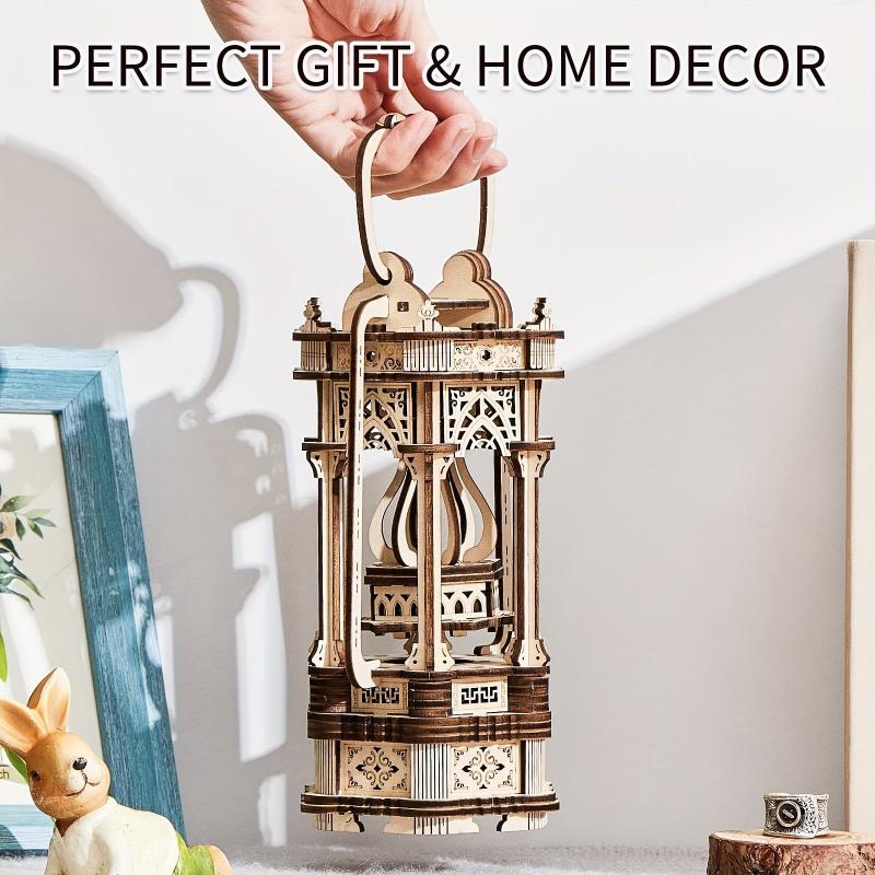 3D Wooden Puzzles Medieval Style Vintage Lantern Model Kits