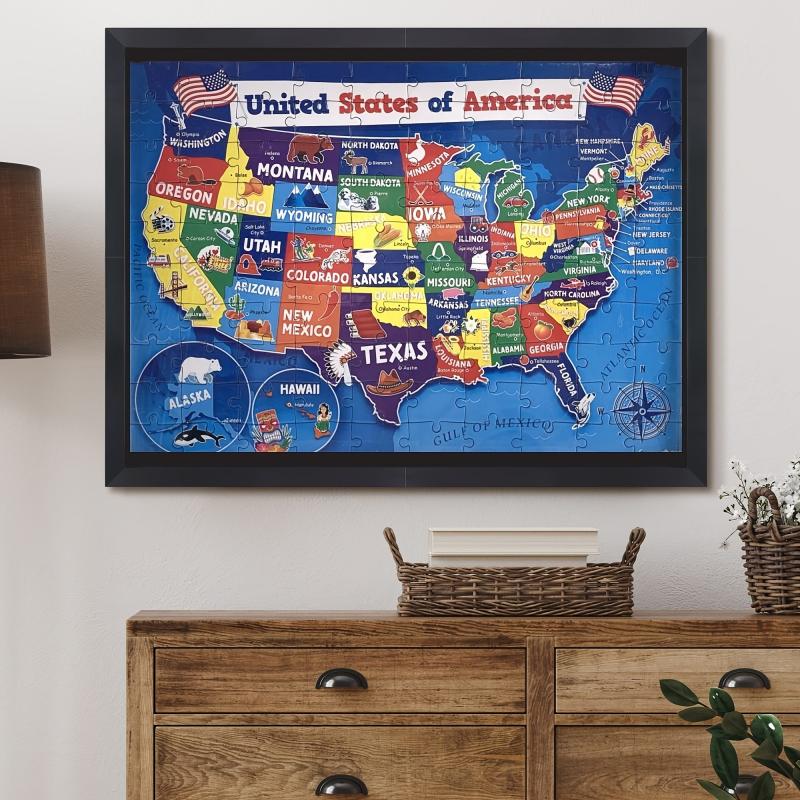 US Map Jigsaw Puzzle Educational History 1000 Pieces