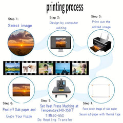 10 Sets Sublimation Puzzle Kids Heart DIY Puzzle Heat Transfer Blank Puzzle