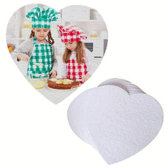 10 Sets Sublimation Puzzle Kids Heart DIY Puzzle Heat Transfer Blank Puzzle