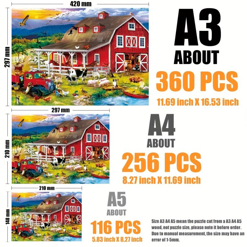 Leisure Farm Wooden Puzzle DIY Educational Crafts