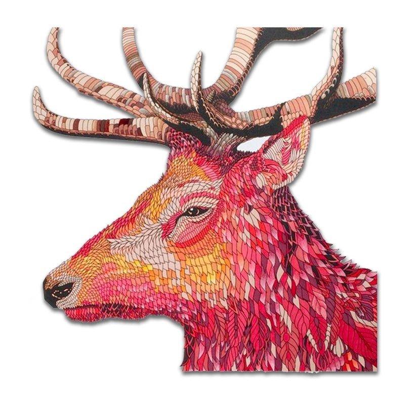 Red Elk Jigsaw Puzzle Home Decoration Gift For Boys Girls