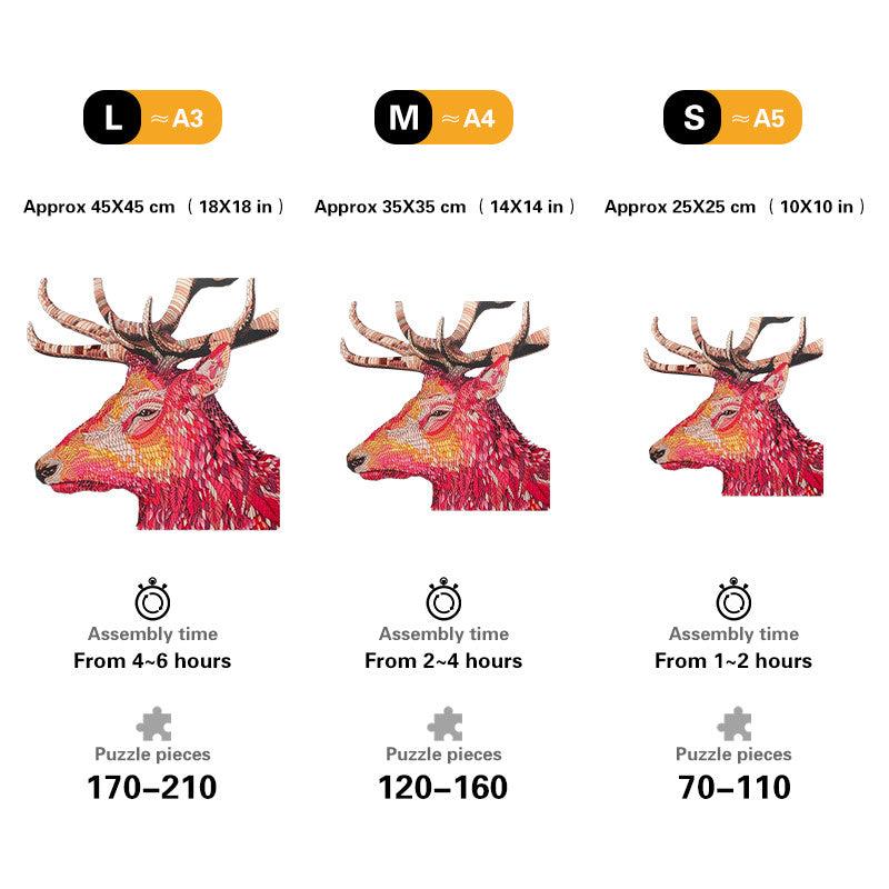 Red Elk Jigsaw Puzzle Home Decoration Gift For Boys Girls
