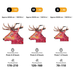 Red Elk Jigsaw Puzzle Home Decoration Gift For Boys Girls