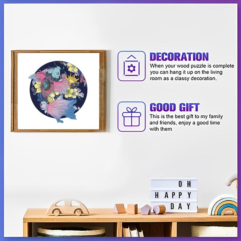 Fish Wooden Jigsaw Puzzle High Difficulty