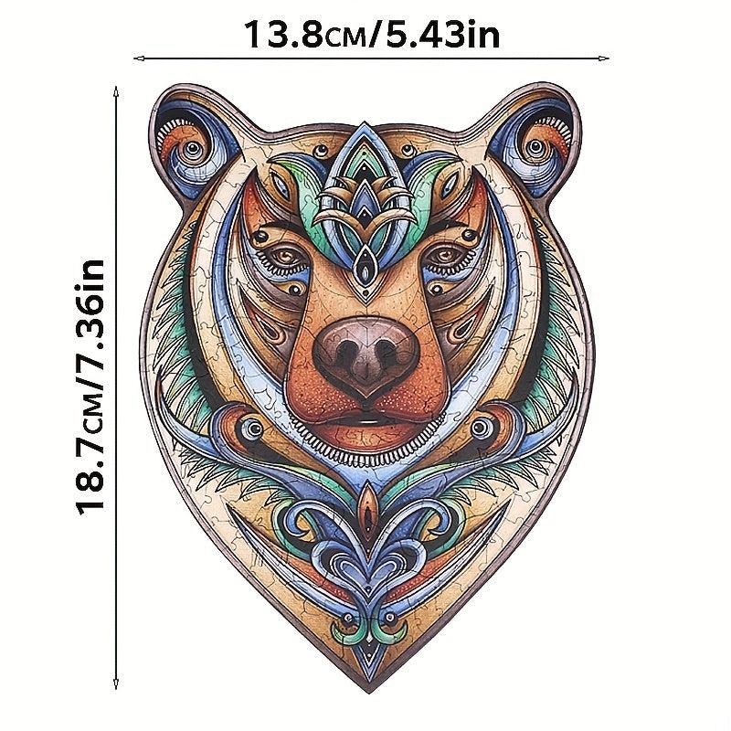 Bear Wooden Jigsaw Puzzle - Fun Family Game Gift