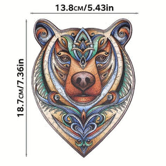 Bear Wooden Jigsaw Puzzle - Fun Family Game Gift