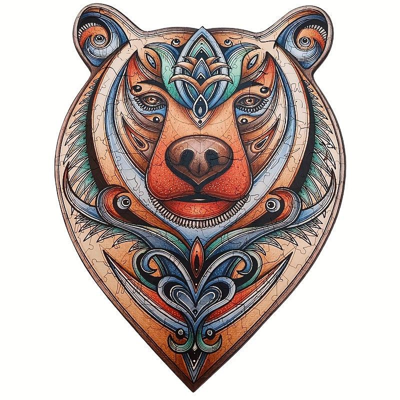 Bear Wooden Jigsaw Puzzle - Fun Family Game Gift