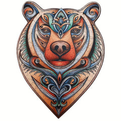 Bear Wooden Jigsaw Puzzle - Fun Family Game Gift