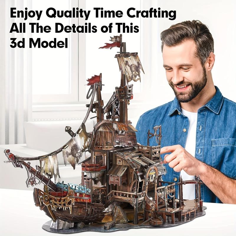 Tortuga Caribbean Pirates Bay 3D Puzzle Adult Brain Teaser