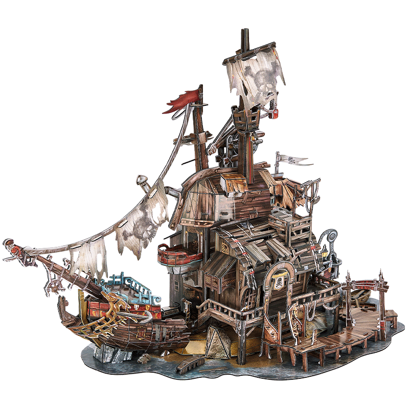 Tortuga Caribbean Pirates Bay 3D Puzzle Adult Brain Teaser