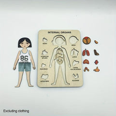 Montessori Human Body Puzzle Toys For Kids Girls Boys Preschool