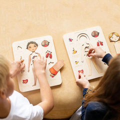 Montessori Human Body Puzzle Toys For Kids Girls Boys Preschool