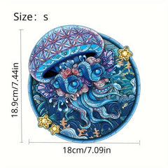 Jellyfish Wooden Jigsaw Puzzle 3D Animal Toy Christmas Box