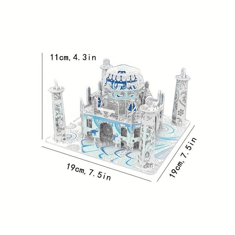 3D Puzzle Toys Famous Buildings Graffiti Painting Architecture Assembly Model