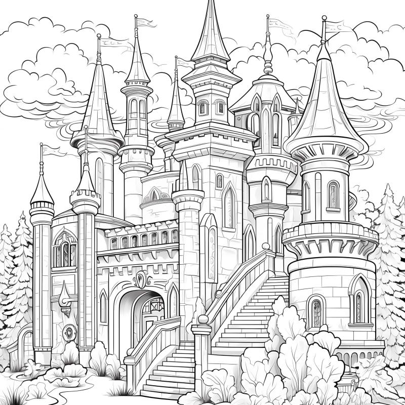 Princess House Coloring Book, Thickened Paper, Christmas Party Gift